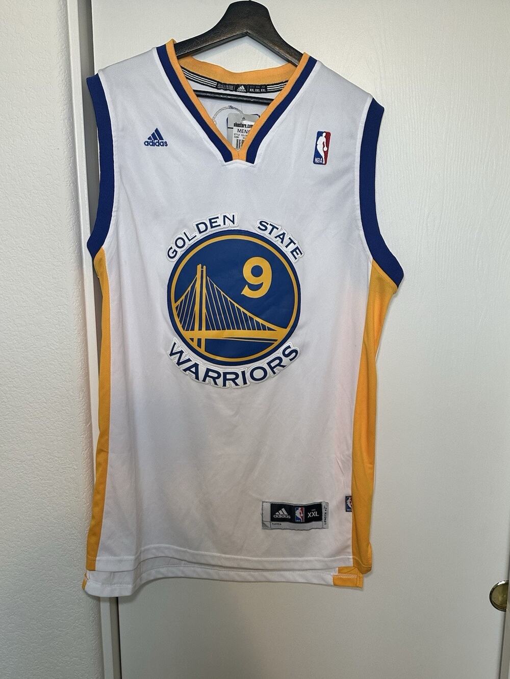 Adidas Golden State Warriors Jersey #9 Iguodala Men’s XXL White